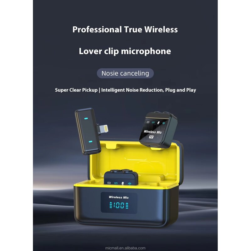 Wireless Lavalier Microphone Manufacturer - OEM White Noise Cancelling Light-Weight Omni-directional