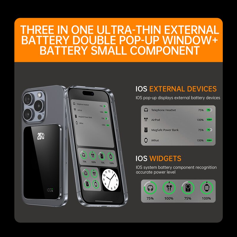 Portable Charger Manufacturer - OEM New Tech 10000mAh High Capacity with Magnetic Holder