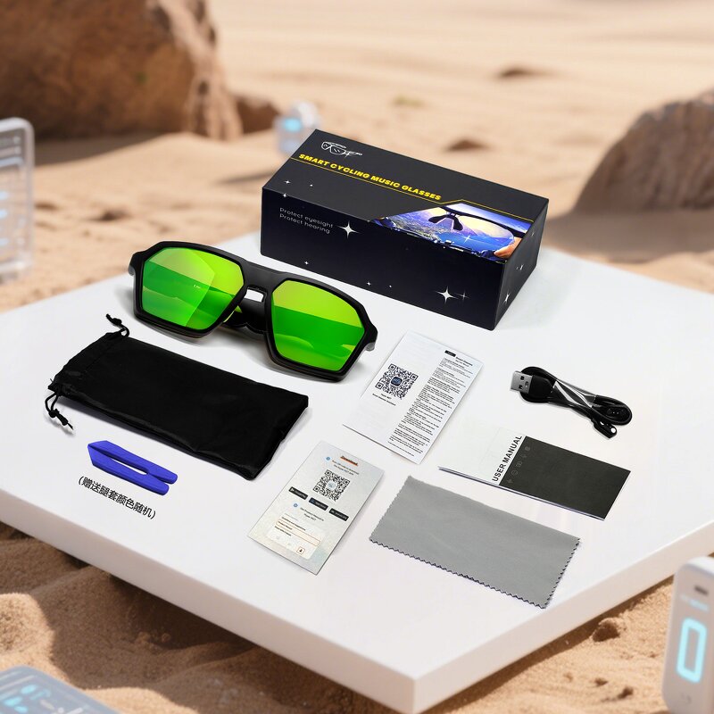 Smart Sports Glasses Manufacturer - OEM Unisex Touch Control IPX-5 Waterproof Type-C Charging