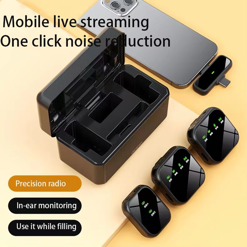 Wireless Lavalier Microphone Manufacturer - OEM K50 Handheld Condenser Dual Type-C Lightning