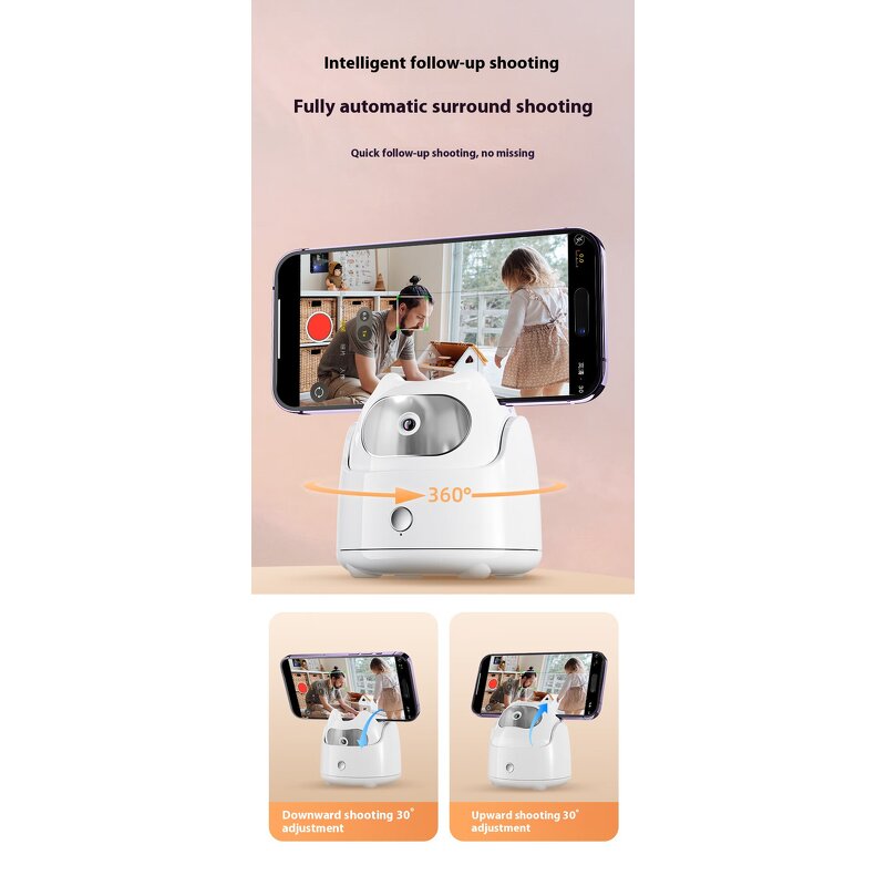 Phone Holder Stand Manufacturer - OEM 360 Degree Auto Face Tracking Gimbal Stabilizer Video