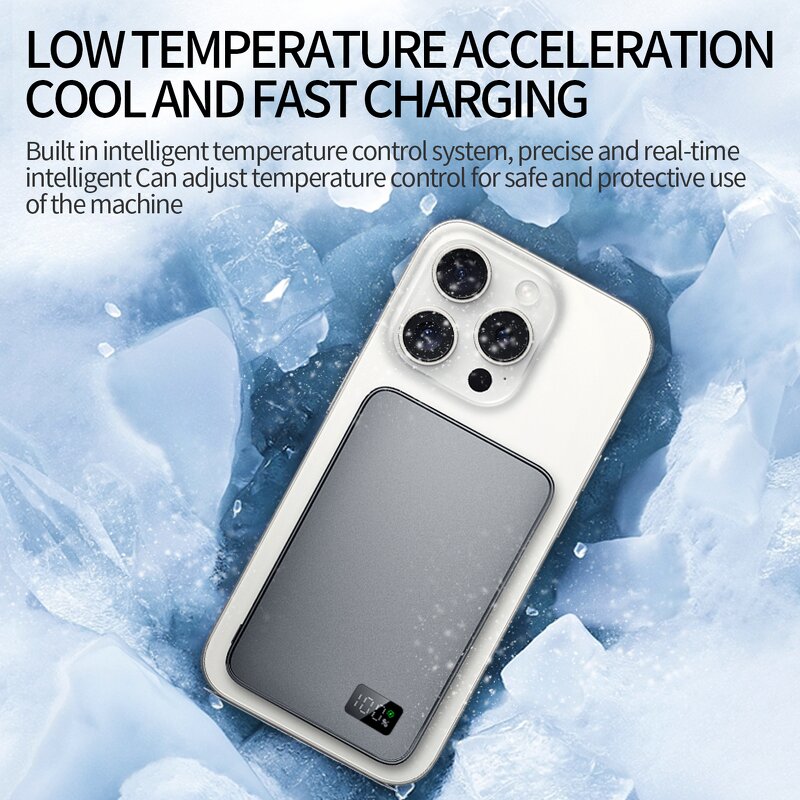 Power Bank Manufacturer - OEM Custom Logo 10000mAh Ultra-Portable LED Display Magnet Wireless