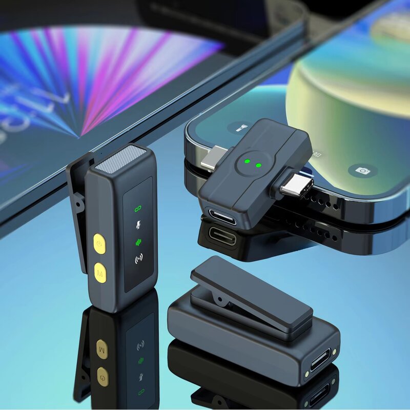 Wireless Lavalier Microphone Manufacturer - OEM K80 2.4G CD Omni-directional TYPE-C Magnetic