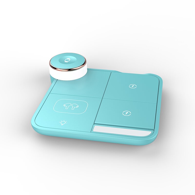Wireless Charger Manufacturer - OEM 15W Fast Charging ABS Foldable 4-in-1 with Integrated Lamp