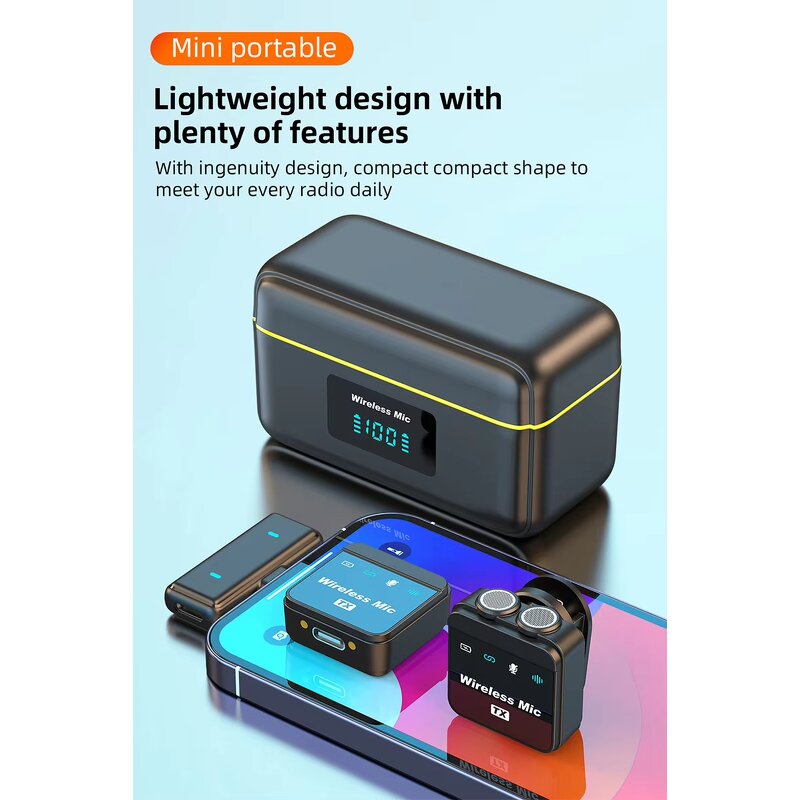 Wireless Lavalier Microphone Manufacturer - OEM White Noise Cancelling Light-Weight Omni-directional