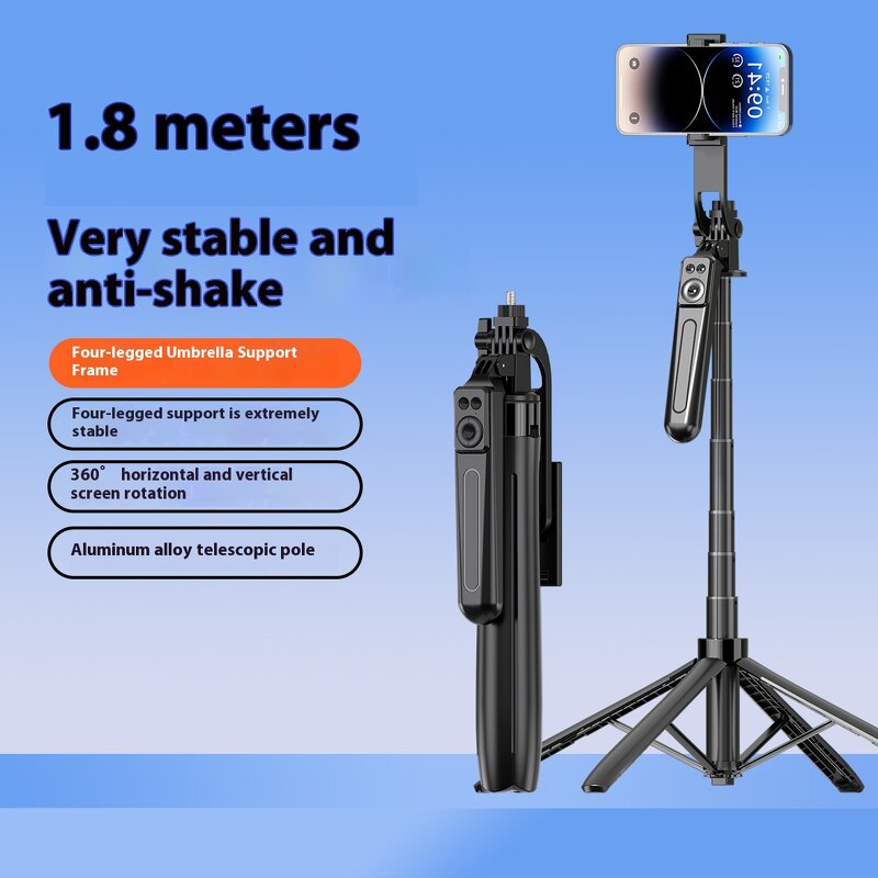 Selfie Stick Manufacturer - OEM A17 Telescopic Wireless Rechargeable LED Light 360 Tripod