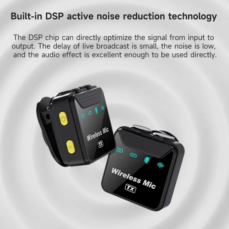 Wireless Lavalier Microphone Manufacturer - OEM White Noise Cancelling Light-Weight Omni-directional