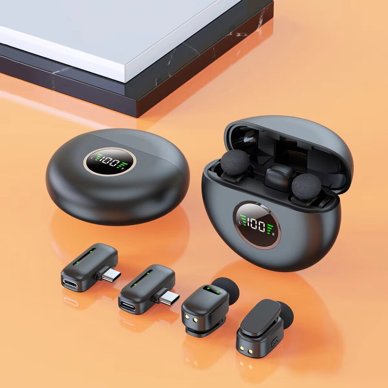 Wireless Lavalier Microphone Manufacturer - OEM K20 Double 2 MIC Light-weight Noise Reduction