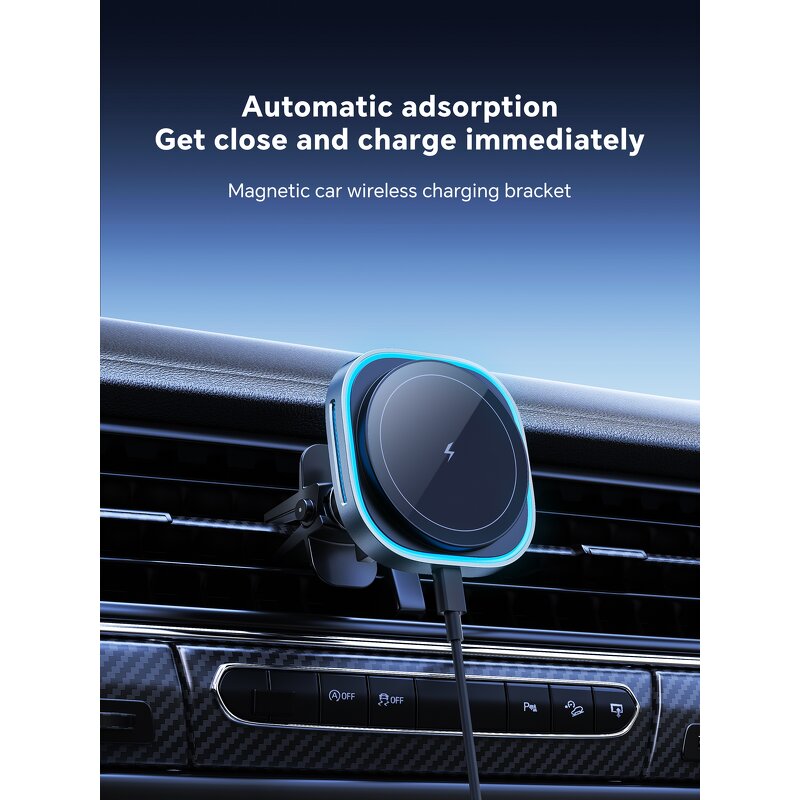 Car Wireless Charger Manufacturer - OEM 15W Strong Magnetic Fast Charging Car Phone Holder