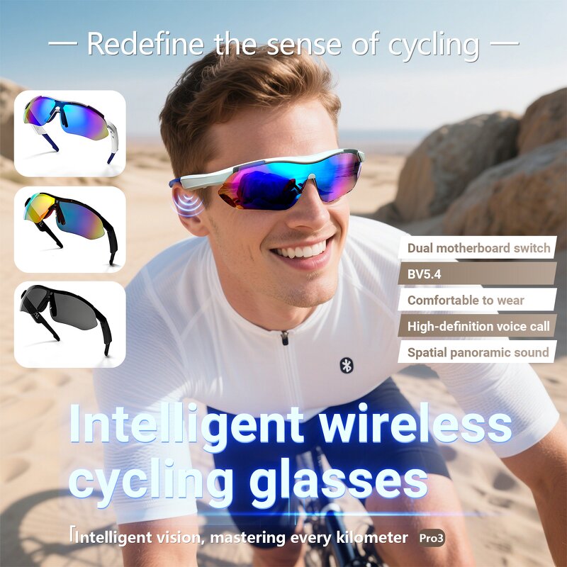 Smart Sunglasses Manufacturer - OEM QY-Pro3 BT Music HD Phone Call Touch Control UV Protection