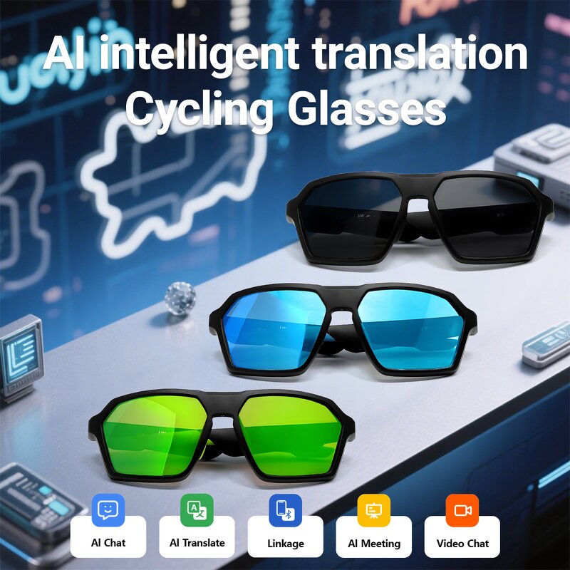 Smart Sports Glasses Manufacturer - OEM Unisex Touch Control IPX-5 Waterproof Type-C Charging