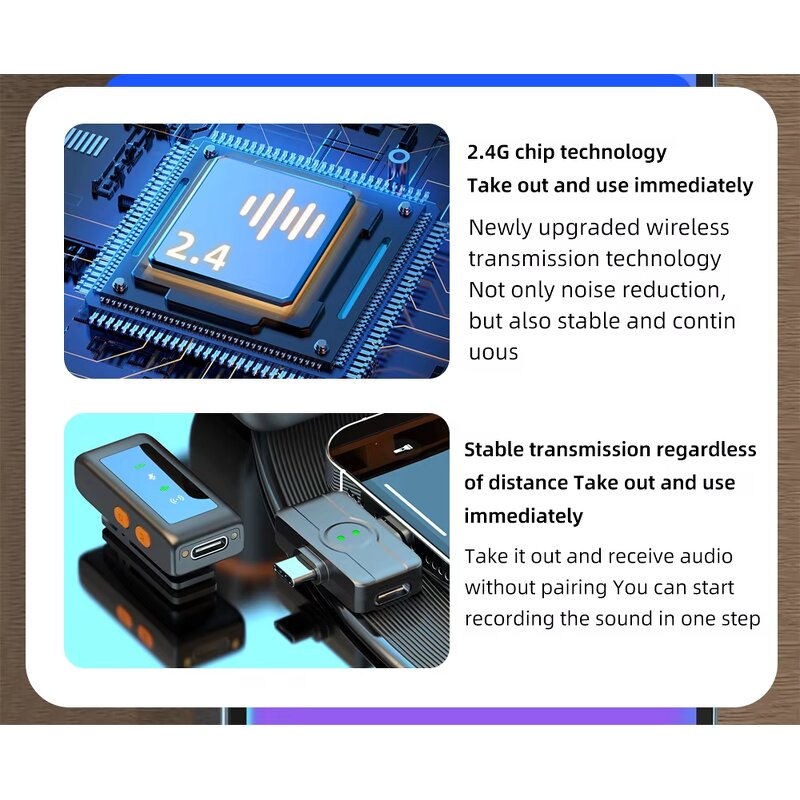 Wireless Lavalier Microphone Manufacturer - OEM K80 2.4G CD Omni-directional TYPE-C Magnetic