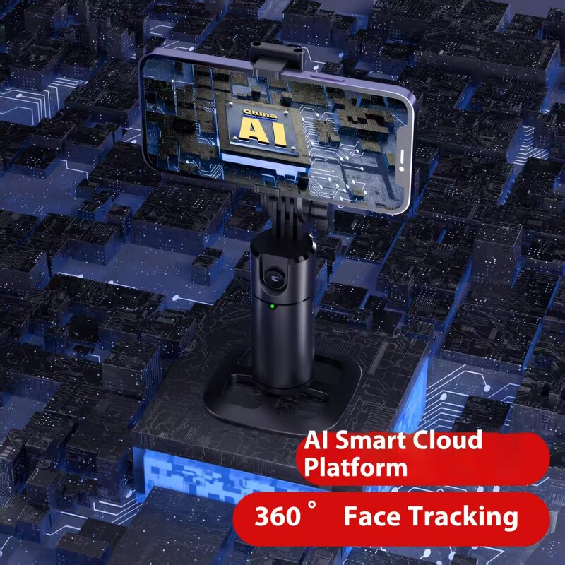 Selfie Stick Manufacturer - OEM Q1 Smart 360° Rotation AI Auto Face Tracking Mobile Stand Gimbal
