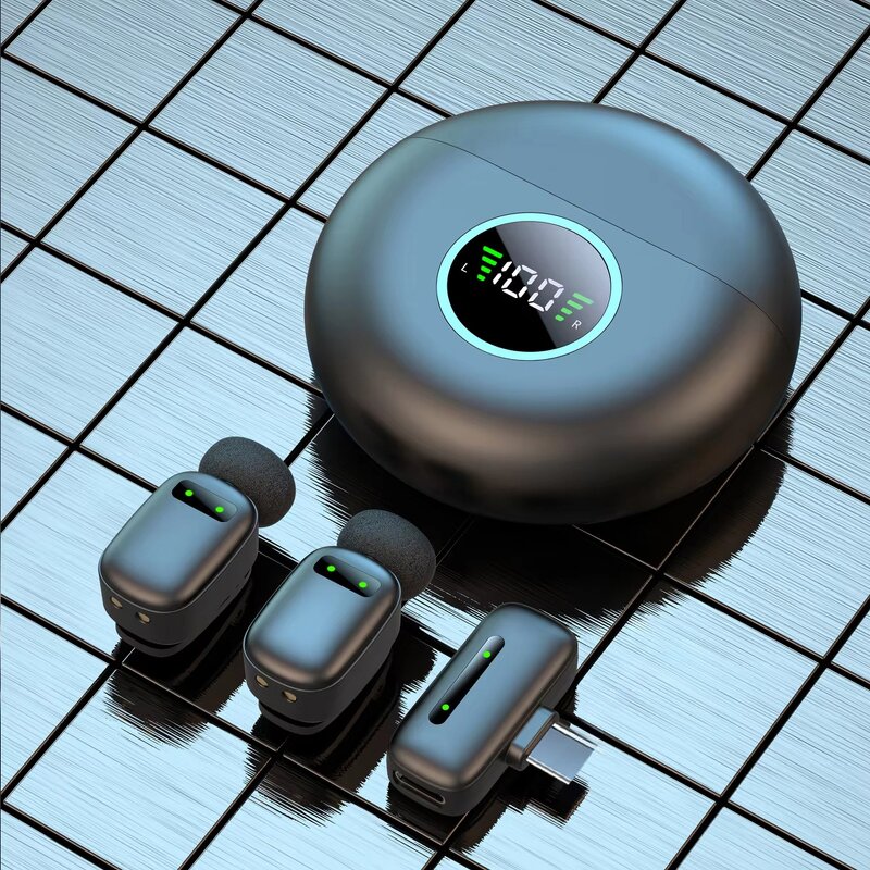 Wireless Lavalier Microphone Manufacturer - OEM K20 Double 2 MIC Light-weight Noise Reduction