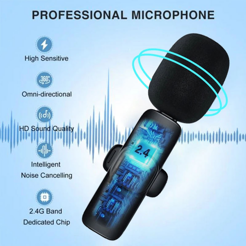 Wired Lavalier Microphone Manufacturer - OEM K9 Polo-Neck TYPE-C Condenser Noise Cancelling