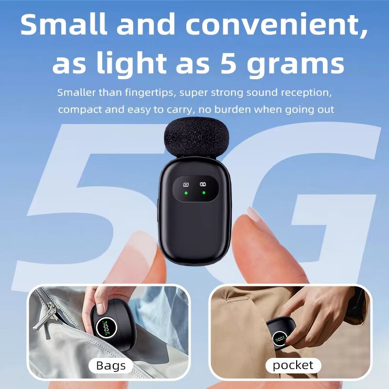 Wireless Lavalier Microphone Manufacturer - OEM K21 with LED Battery Indicator for iPhone