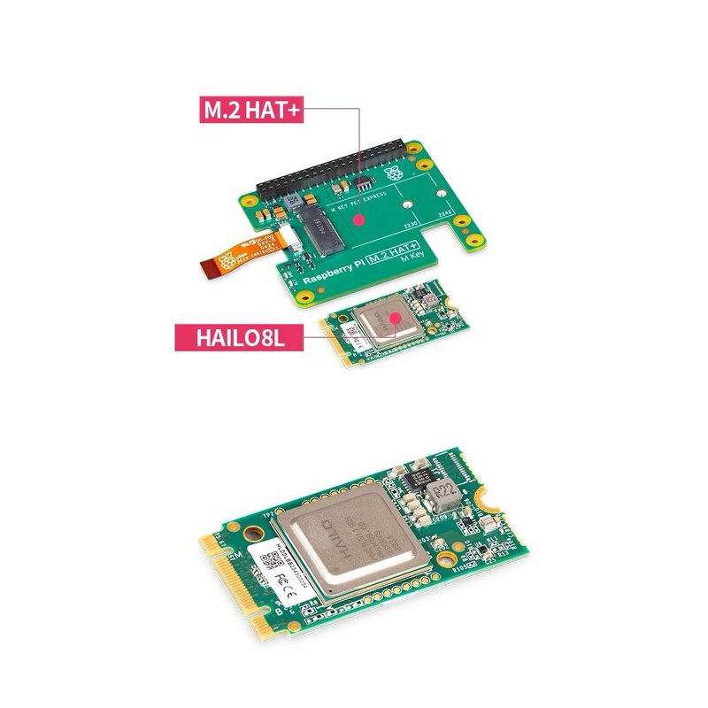 Raspberry Pi AI Kit Manufacturer - Stock Hailo8L Module M.2 HAT+ Board