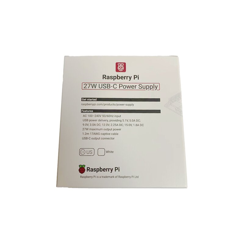Raspberry Pi 5 Power Supply Factory - Official 27W 3A USB-C Adapter