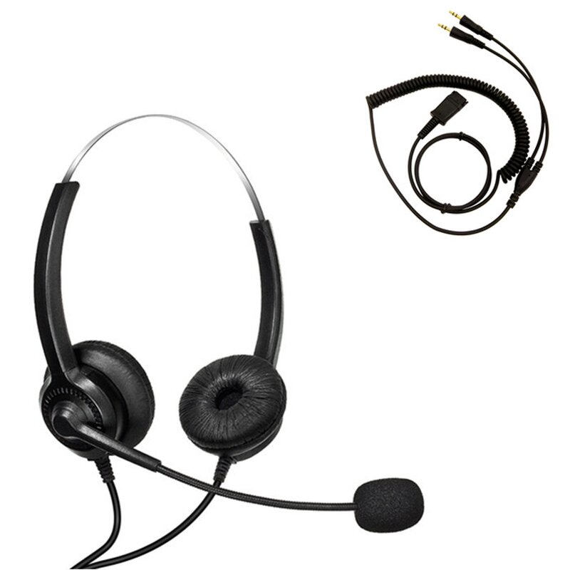 Wired Stereo Headset Manufacturer - OEM QD Call Center with ENC USB Microphone