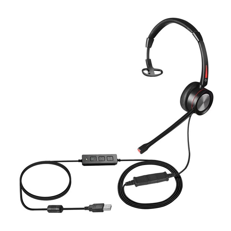 Call Center Headset Manufacturer - OEM Noise Cancelling QD to PC Cable with Microphone
