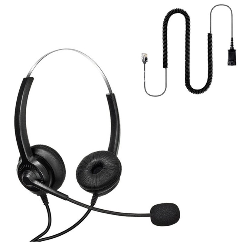 Wired Stereo Headset Manufacturer - OEM QD Call Center with ENC USB Microphone