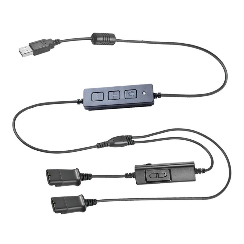 QD Headset Manufacturer - OEM USB Mute Mic Over Ear Office Call Center