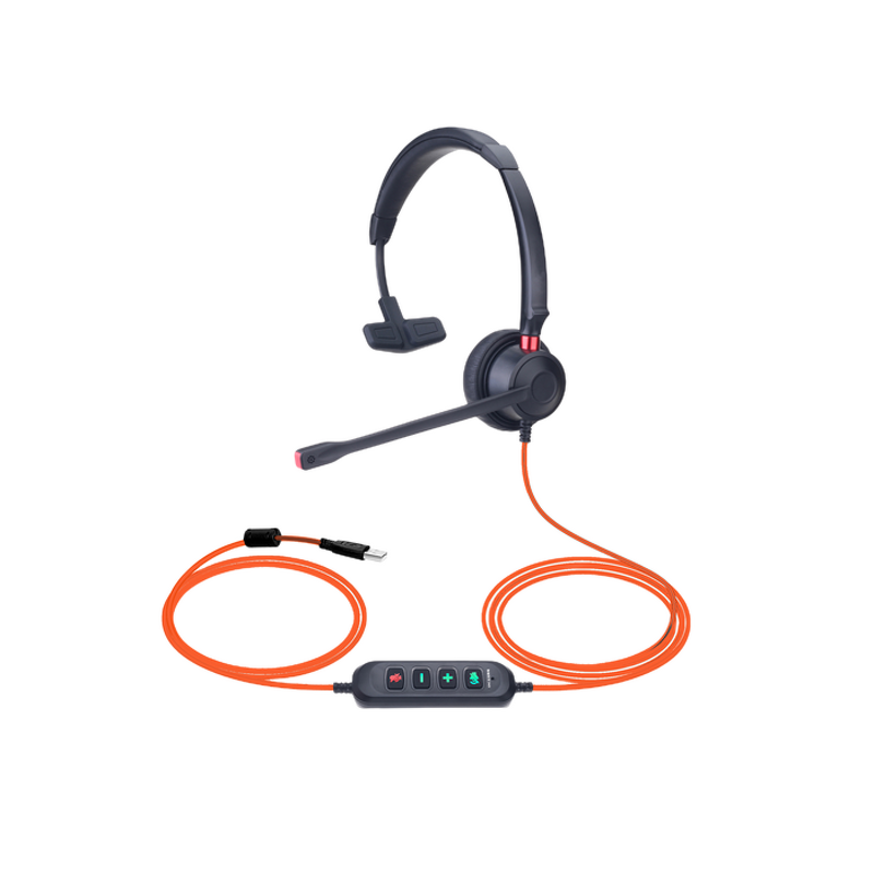 Monaural Headset Manufacturer - OEM Call Center ENC USB for Office Computer