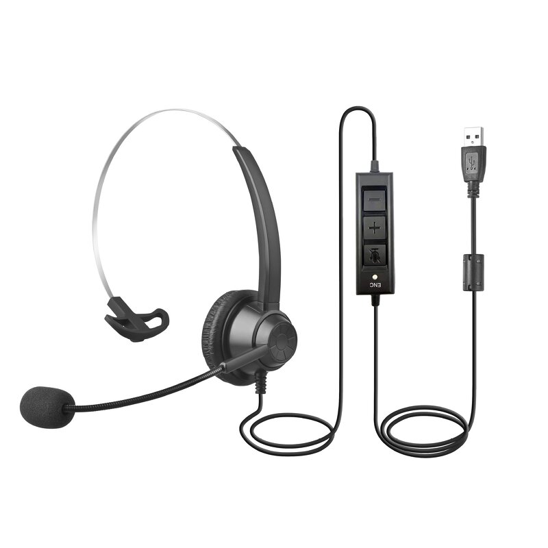 USB ENC Headset Manufacturer - OEM with Microphone Noise Cancelling Call Center ENC