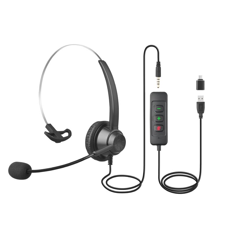 USB ENC Headset Manufacturer - OEM with Microphone Noise Cancelling Call Center ENC