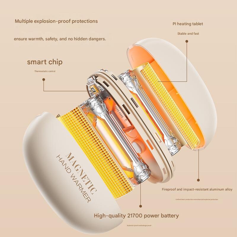 Winter Gift Hand Warmer Factory - New Arrival Magnetic 2-in-1 6000mAh