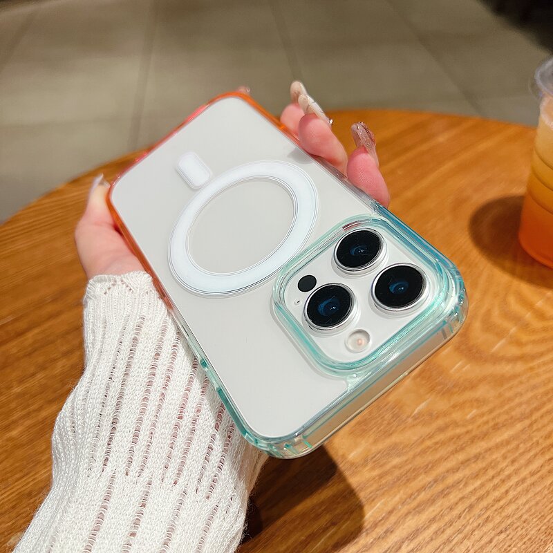 Magnetic Mobile Phone Case Factory - High Quality Transparent TPU Gradient