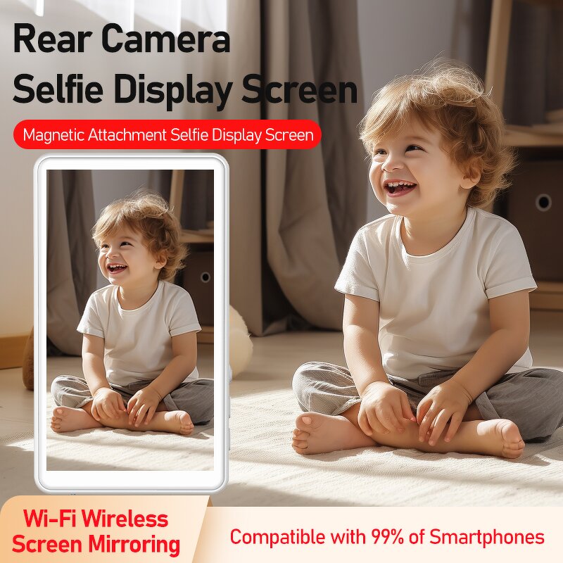 Magnetic Selfie Display Manufacturer - Rear Selfie Live Vlog HD Screen