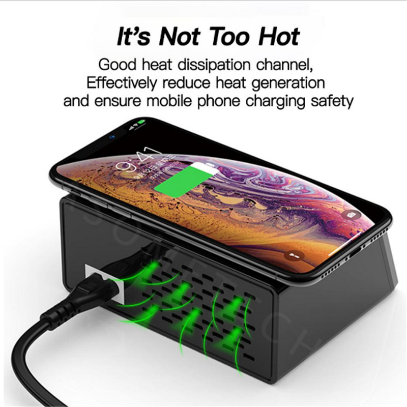 USB Charging Stations Factory - Multi-port 8port Wireless with PD3.0