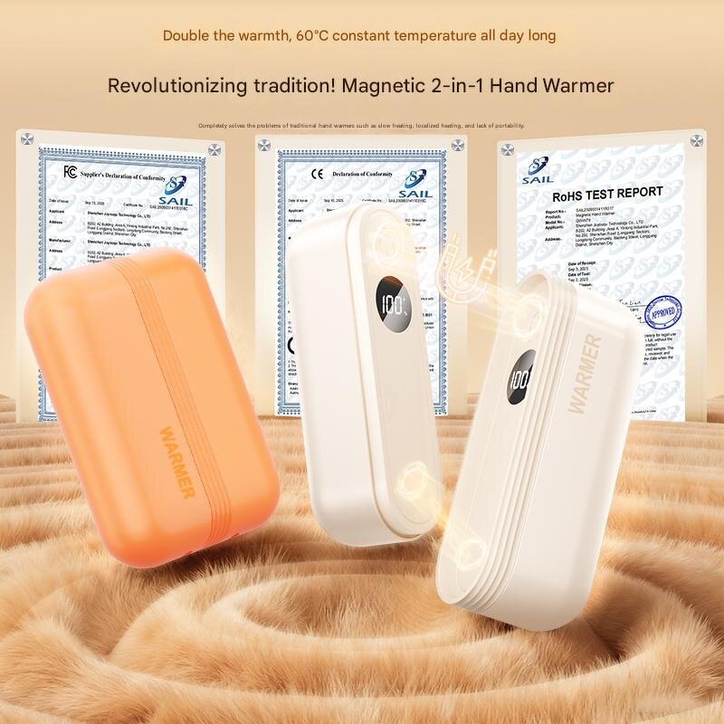 Outdoor Hand Warmers Factory - 2026 Trendy 2-in-1 Magnetic USB Rechargeable