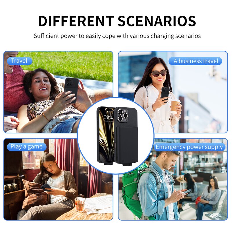 Wireless Power Bank Case Factory - Large 5000mAh Soft Edge Phone Case