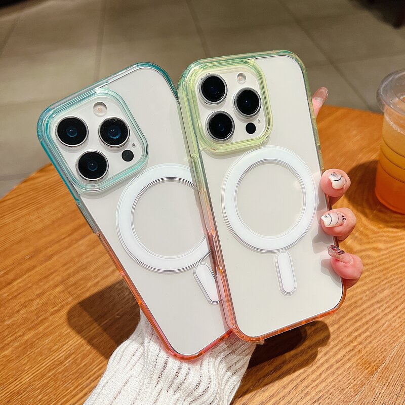 Magnetic Mobile Phone Case Factory - High Quality Transparent TPU Gradient