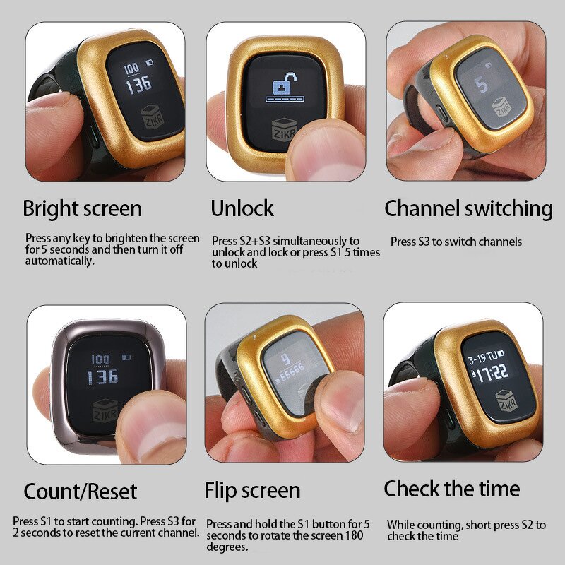 Smart Prayer Ring Manufacturer - 2025 New Touch Screen Digital Counter