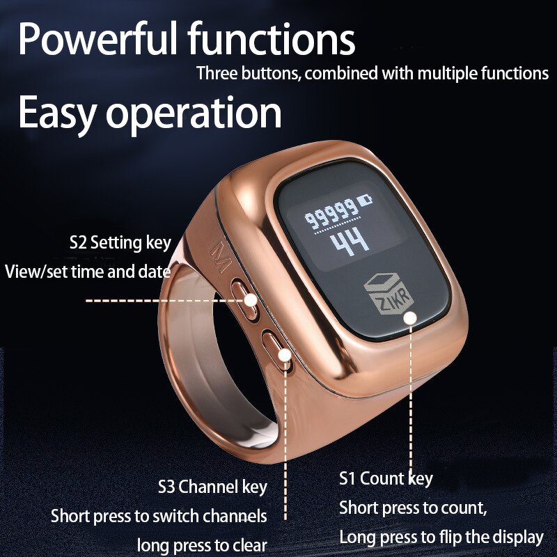 Smart Prayer Ring Manufacturer - 2025 New Touch Screen Digital Counter