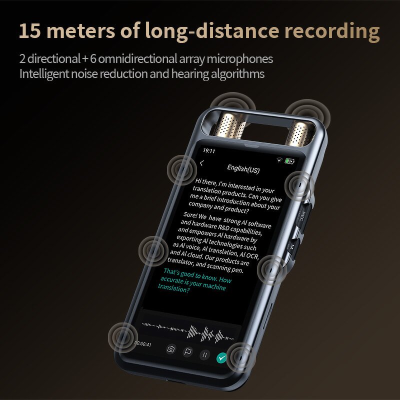 AI Voice Recorder Factory - M5 Smart 5-inch HD 134 Languages MP3