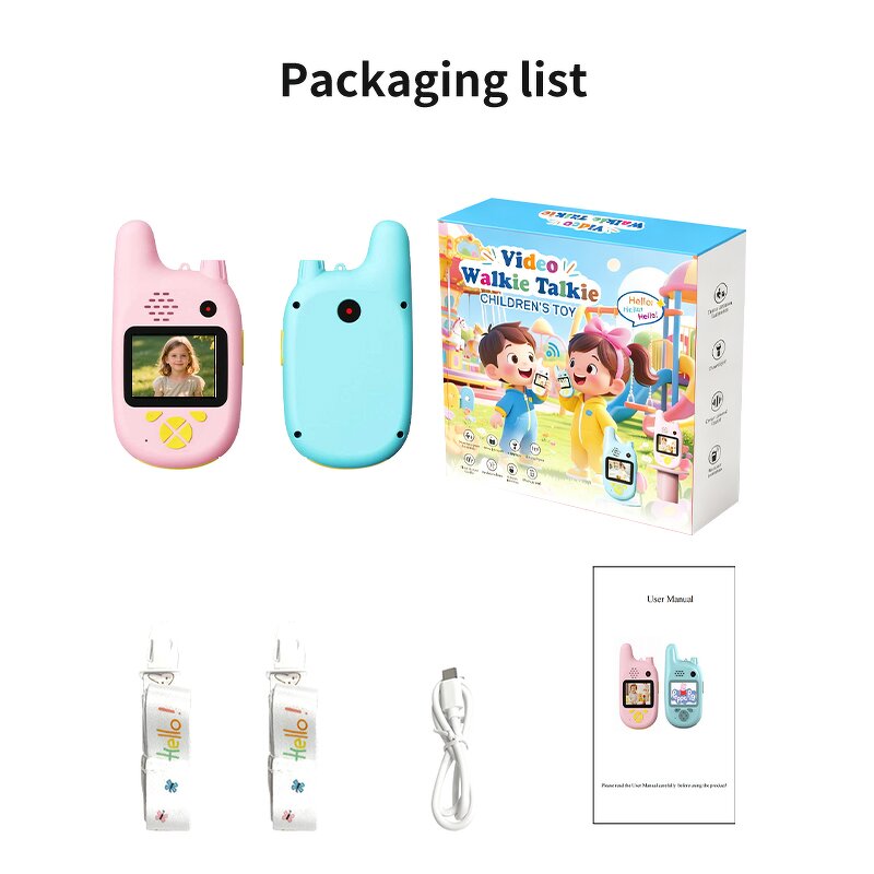 Kids Walkie Talkie Factory - Cute with Camera 2.0 Inch Display Rechargeable