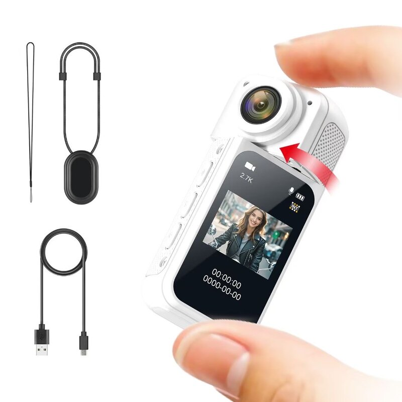 Thumb Action Camera Manufacturer - S70 Magnetic 180° Rotation 2.7K HD
