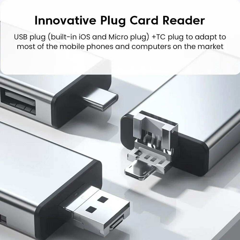 Card Reader Factory - 7-in-1 Multifunctional USB SD TF OTG Adapter