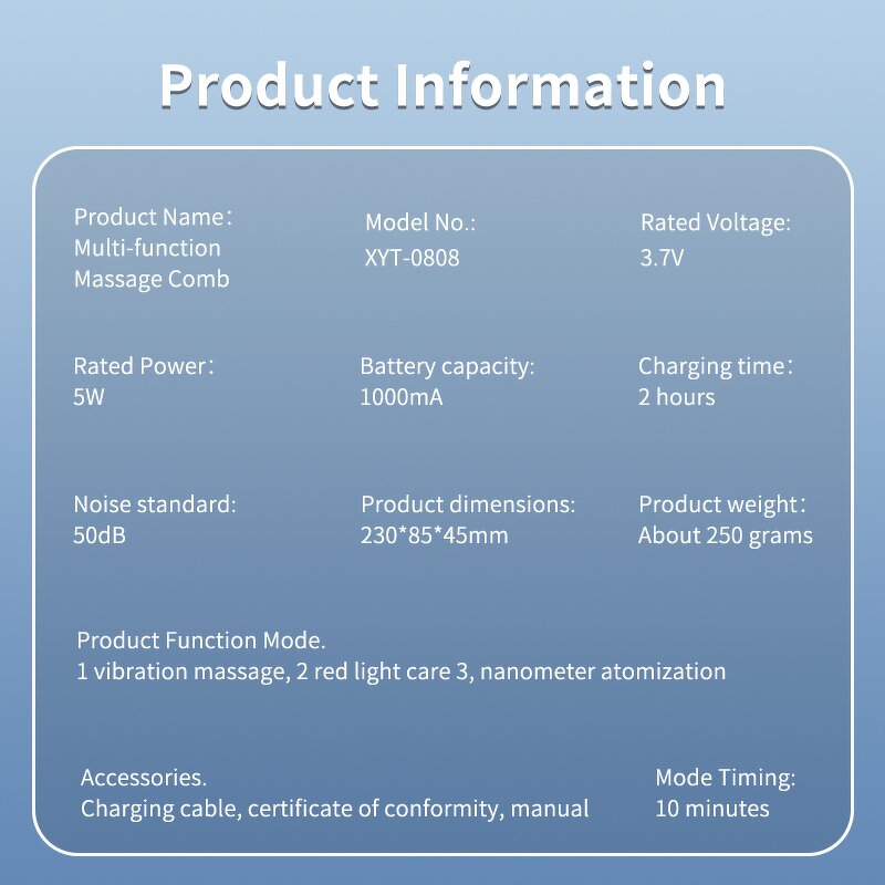 Electric Hair Growth Comb Manufacturer - OEM Scalp Massager Oil Applicator Anti-Hair Loss