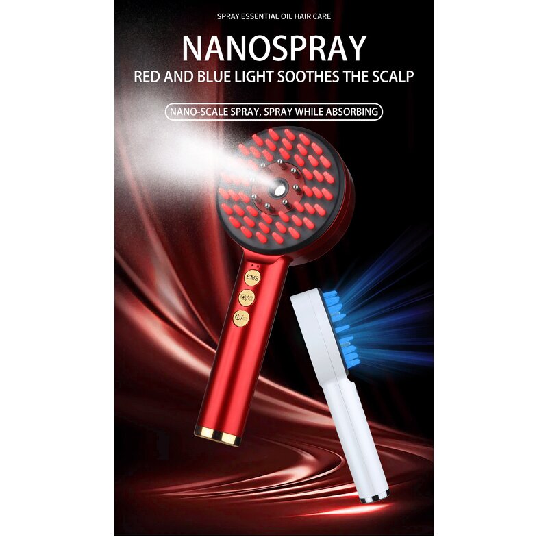 Electric Hair Brush Manufacturer - OEM 2-in-1 Scalp Massager EMS Hair Oil Applicator