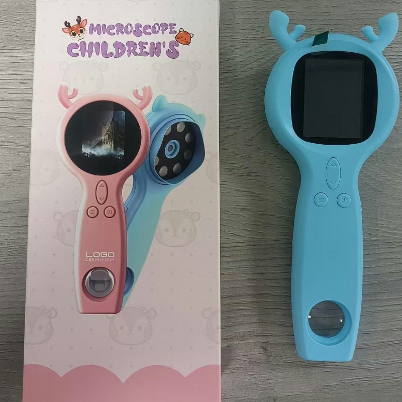 Children's Microscope Manufacturer - OEM Plastic Home Tutoring 2-inch IPS 500X Magnification