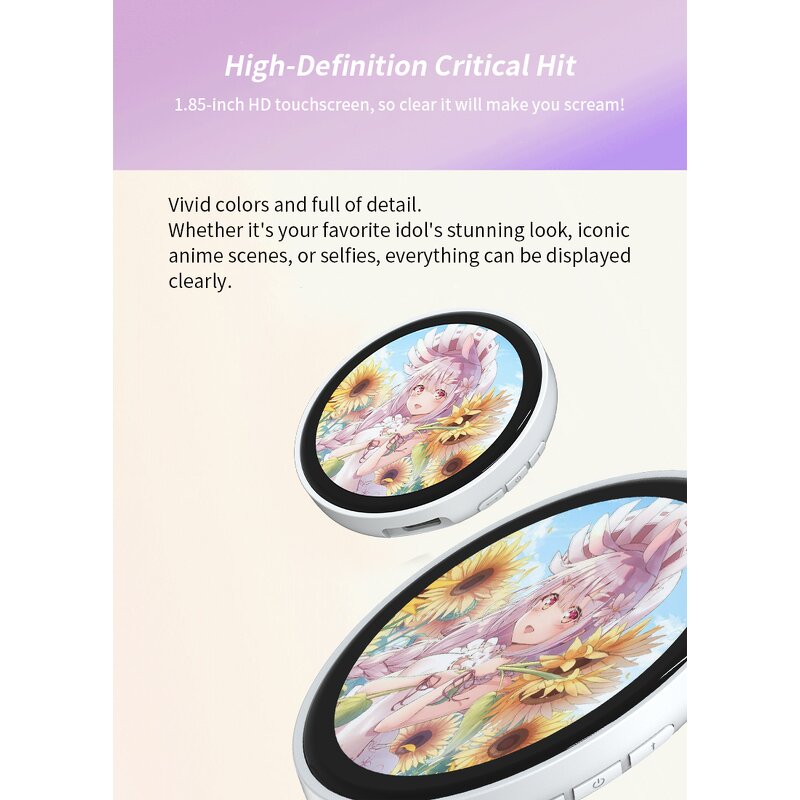 Electronic Badge Manufacturer - OEM 1.85 Inch IPS Touch Screen Smart Dynamic Pixel