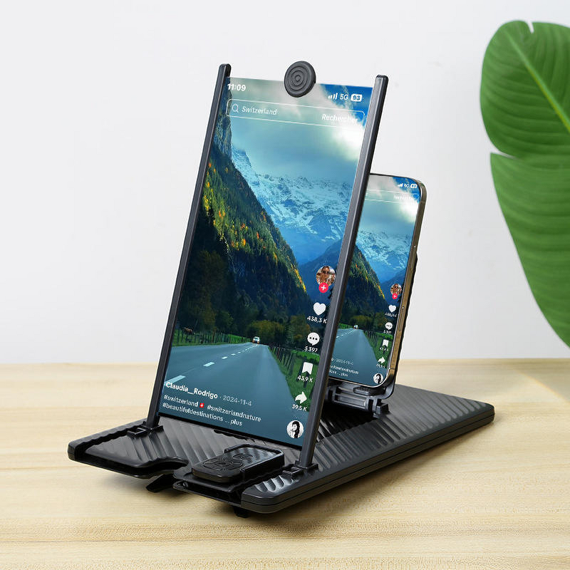 Phone Screen Amplifier Manufacturer - OEM 3D HD 12/14 Inch Vertical Telescoping Stand