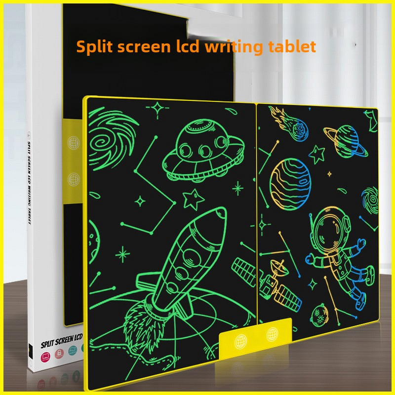 LCD Writing Tablet Manufacturer - OEM 15-Inch Split Screen Colorful Pen Board Plastic Light