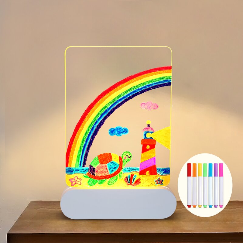 LED Drawing Pad Manufacturer - OEM Creative Colorful with Erasable Acrylic Pens Memo