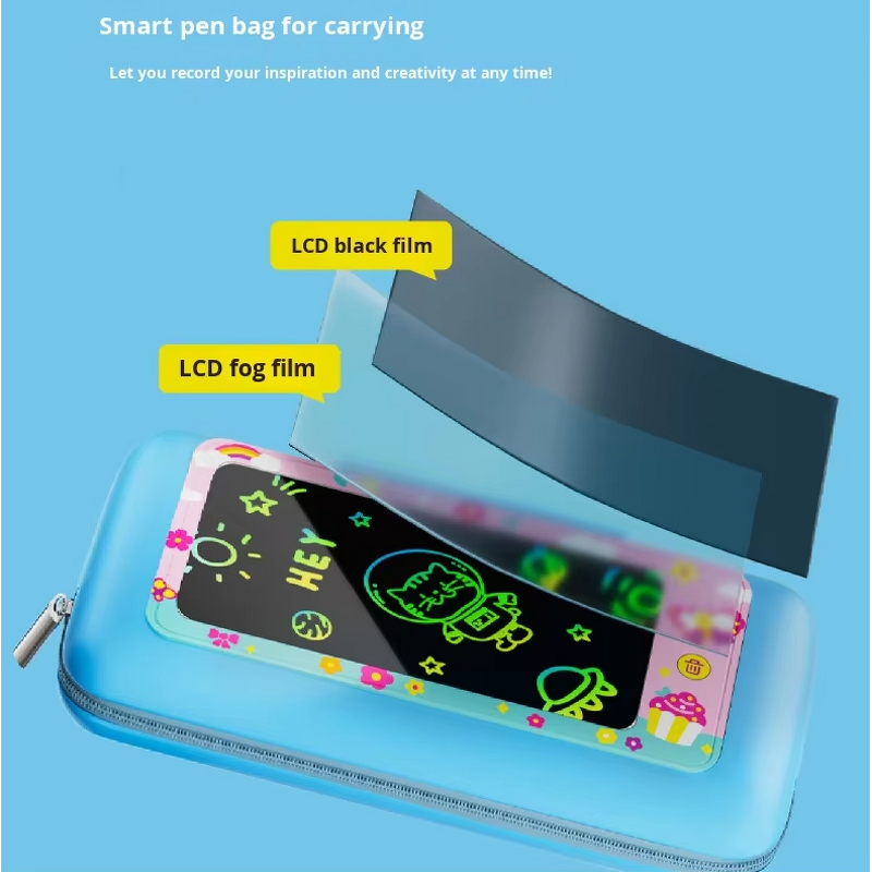 Plastic LCD Handwriting Board Manufacturer - OEM 7-inch Reusable with Silicone Stationery Bag